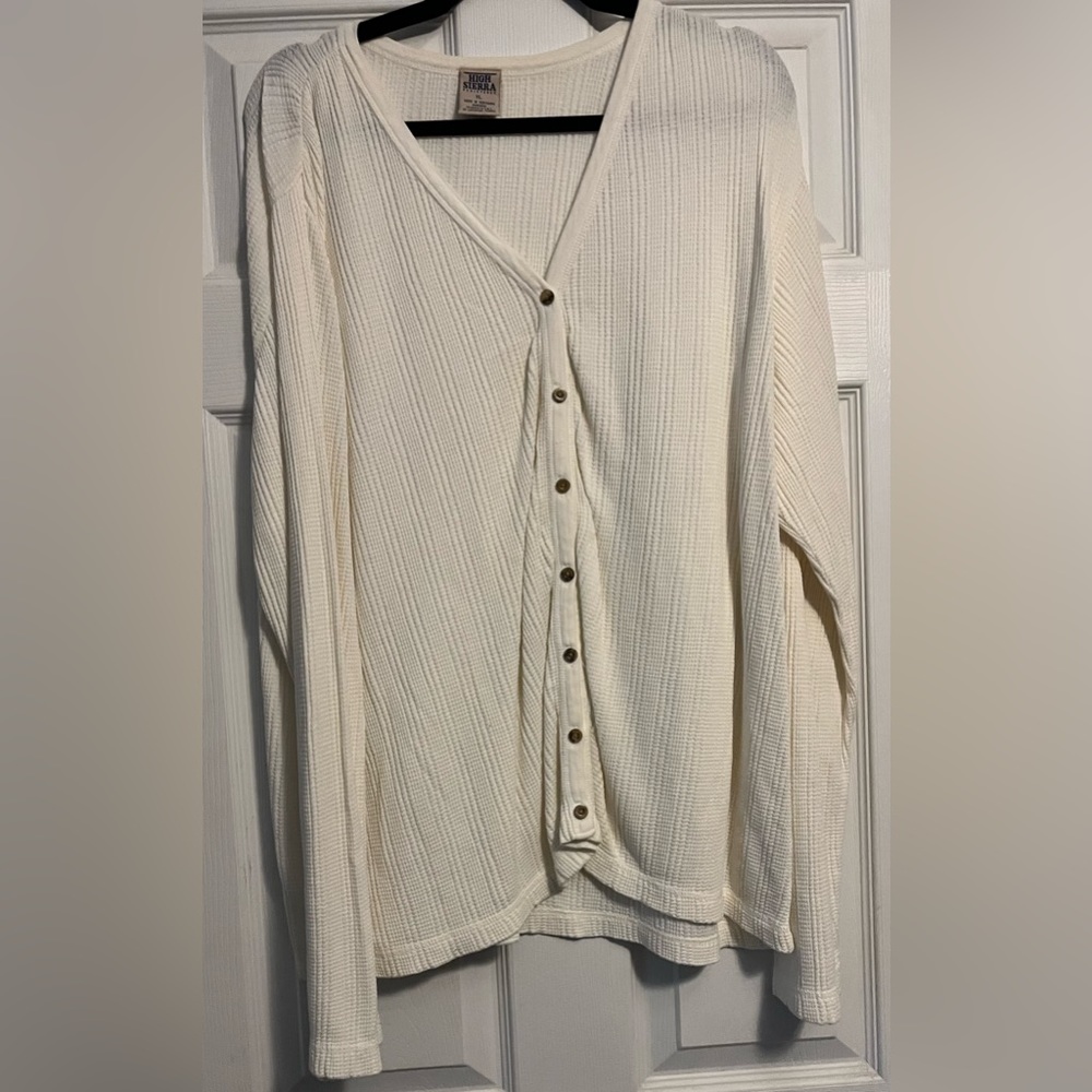 White cardigan